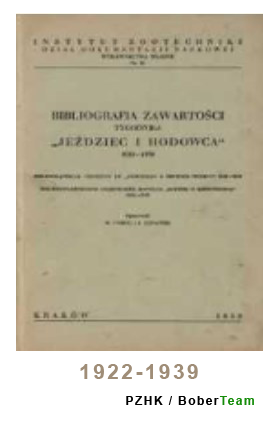 Bibliografia Zawartości - Jeździec i Hodowca 1922-1939